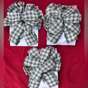 NWT Christmas Xmas celebrate it! Tree topper bows 3 total